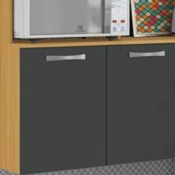 Armário de Cozinha Compacta 180cm Maxyn Cinamomo/Grafite A15 - Mpozena