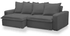 Sofá Retrátil Reclinável 3 Lugares 195cm Roma F05 Veludo Grafite - Mpo