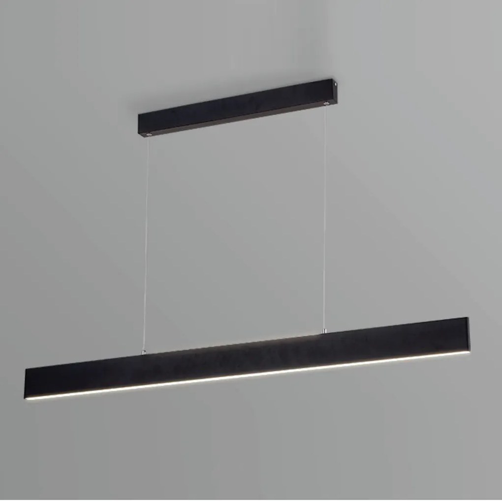 Pendente Matrix 30W Led 4000K Ip20 Preto Bivolt 118,5X150Cm | Opus Dn... (Preto)