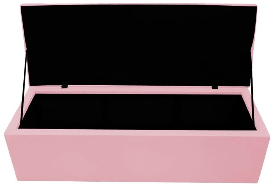 Calçadeira Copenhague 160 cm Queen Size Suede Rosa Bebê - ADJ Decor