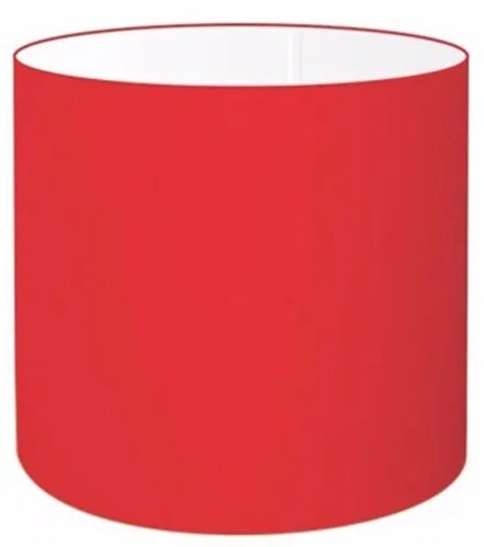 Cúpula Abajur Cilíndrica Cp-8005 Ø18x18cm Vermelho