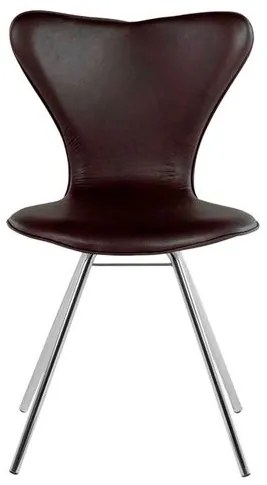 Cadeira Jacobsen Cromada Corino Marrom - 16506 Sun House