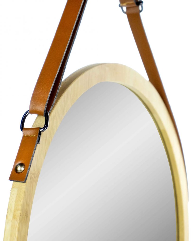 Espelho Decorativo com Moldura em Madeira 40 cm - D'Rossi