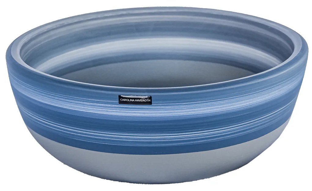 Vaso Cumbuca decorativo em Cerâmica 14X04X28,5 -Lagunas Fosco  Kleiner