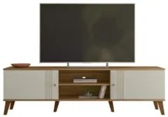 Rack Bancada Para TV 75 Pol 180cm Sia Nature/Off Z49 - Mpozenato
