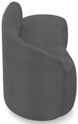 Sofá 2 Lugares Para Sala 140cm Orgânico Wendi Boucle Grafite I01  - Mp
