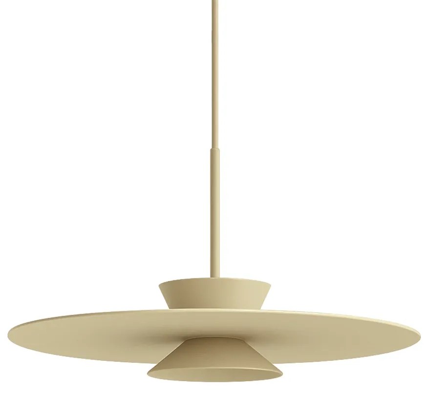 Pendente Tule Ø60X25Cm 1Xmr16 - Usina 25120/60 (PT - Preto Texturizado, CP-M - Champanhe Metálico)