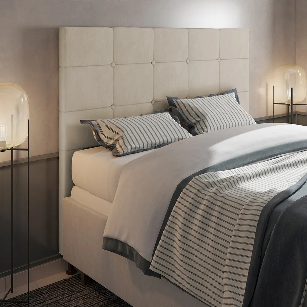 Cabeceira Stambul Para Cama Box Casal 140 cm Suede - D'Rossi - Bege
