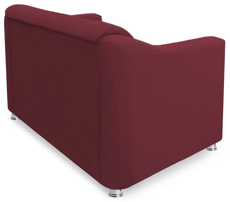 Namoradeira Cecilia 2 Lugares Suede Bordô 1,20 m Decorativa Sala Recepção