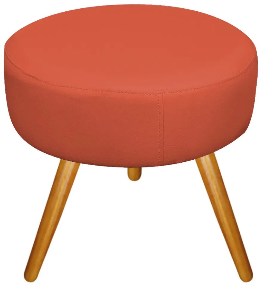 Kit 02 Puffs Sofia Palito Mel Suede Terracota - ADJ Decor