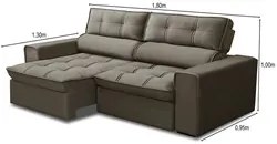 Sofá Retrátil Reclinável 3 Lugares 180cm Blanches F05 Veludo Castor -