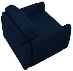 Conjunto Sofá 3 Lugares 223cm e Poltrona 98cm Amaranto M22 Veludo Azul