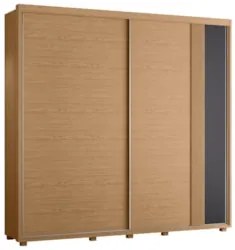 Guarda Roupa Casal 240cm 2 Portas Aline Flex A02 Off/Titanium - Mpozen