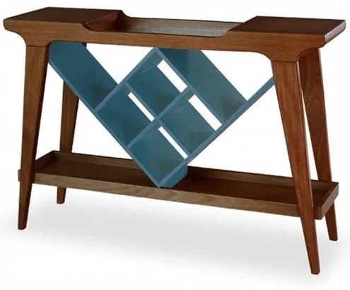 Aparador Bar Penha Garrafeiro Azul Corpo Capuccino 130cm - 25736 Sun House