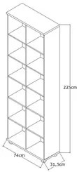 Estante Livreiro 12 Nichos Legend F04 Branco - Mpozenato