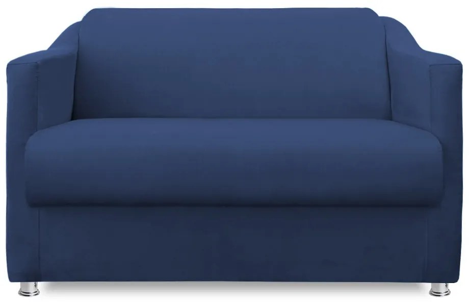 Namoradeira Cecilia 2 Lugares Suede Azul Marinho 1,20 m Decorativa Sala Recepção