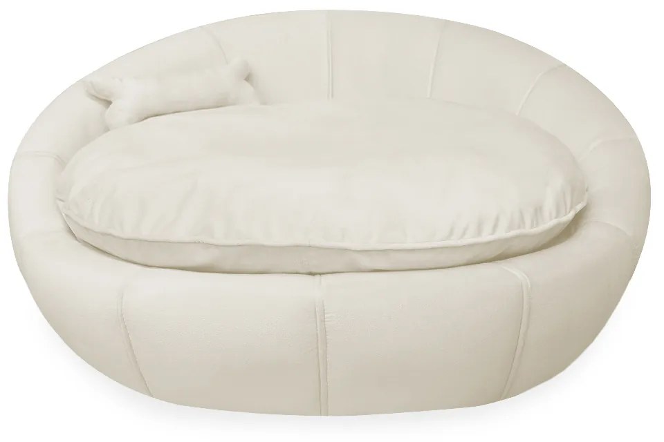 Cama Pet Ariel para Cães e Gatos Almofadada Veludo Cores - Bege
