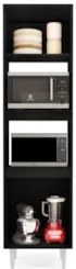 Paneleiro Cozinha Torre Quente 56cm Colorado Preto/Cinza - Lumil Móvei