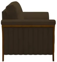 Poltrona Decorativa Sala de Estar 102cm Pés Madeira Roya Z32 Veludo Ma