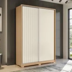 Guarda Roupa Solteiro 160cm Rizatto Flex A02 Off/Titanium - Mpozenat