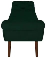 Puff Recamier Calçadeira 160cm Pés Palito Madeira Vêneto Z37 Veludo Ve