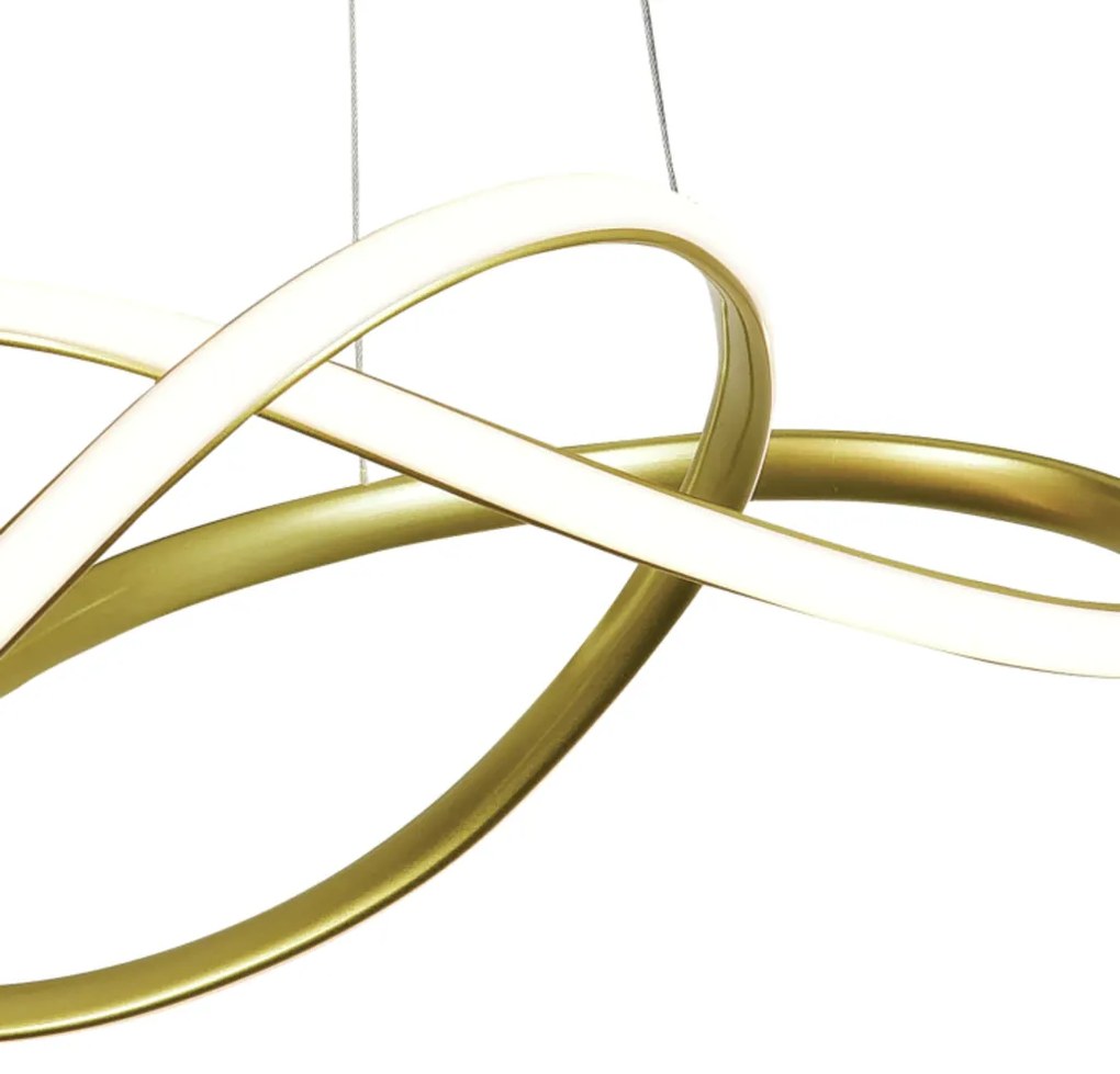 Pendente Orgon Ø80X18Cm Led 58W 3000K Bivolt / Laço Dourado | Studiolu... (Dourado)