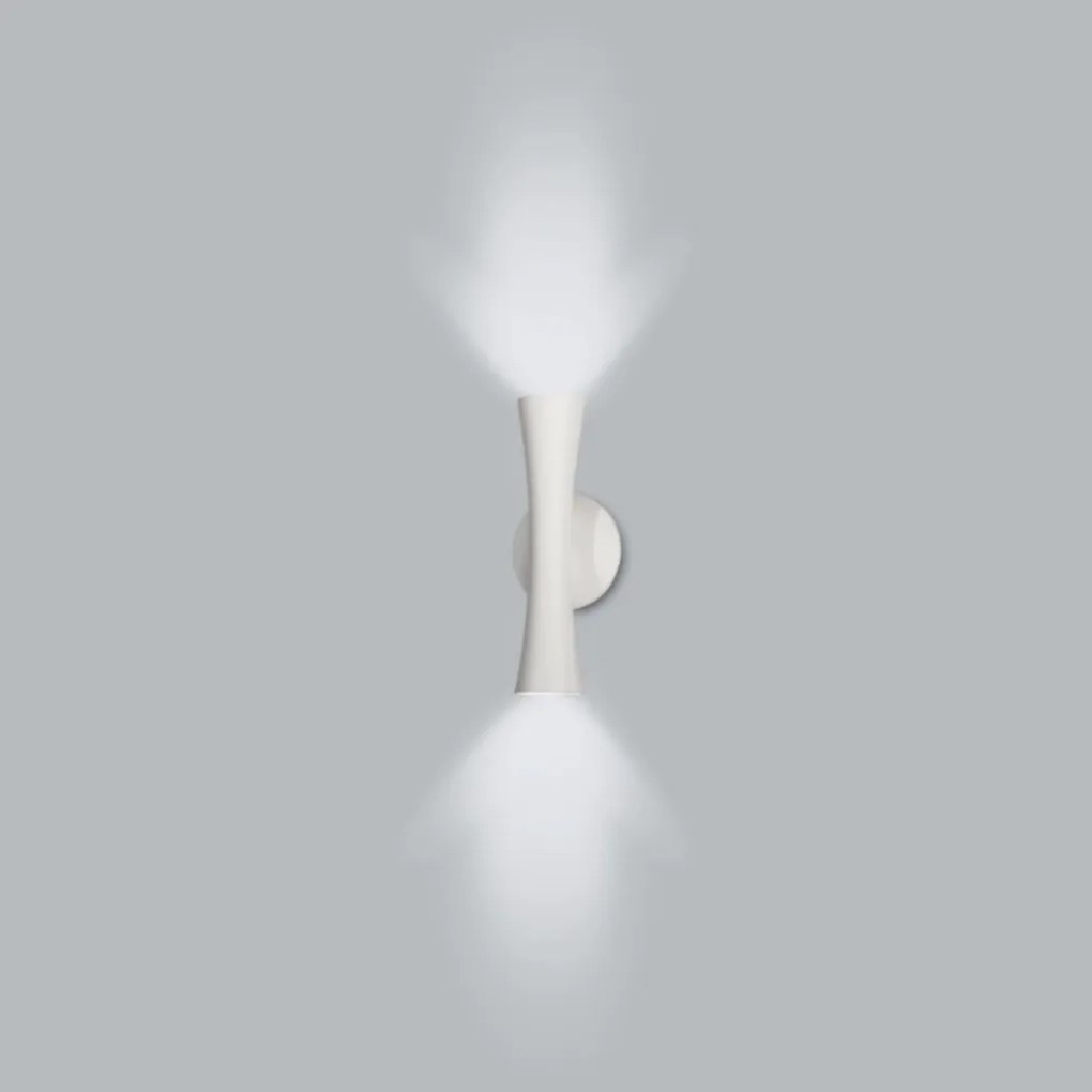 Arandela Corneta 8X30X7Cm 2Xmr16 - Usina Design 16097/30 (BT - Branco Texturizado)