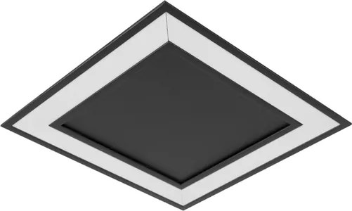 Plafon Led De Embutir Preto 16,8w 3000k Fit Edge
