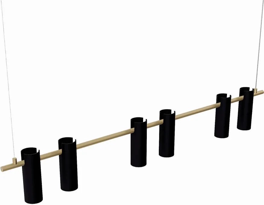 Pendente Tube Transpass Em Par 5,7X16,7X120Cm Alumínio 06Xmr16 - Qimpo... (CHAMPANHE)