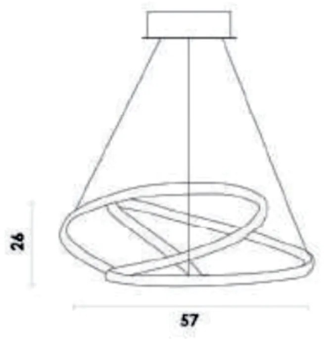 Pendente Zig 57X47X26Cm Led 35W 3000K Bivolt Dourado | Bella Iluminaçã...