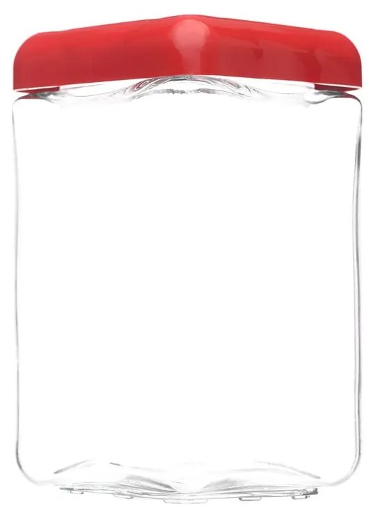 Kit 3 Potes de Vidro Tendenza 1,3L - Vermelho
