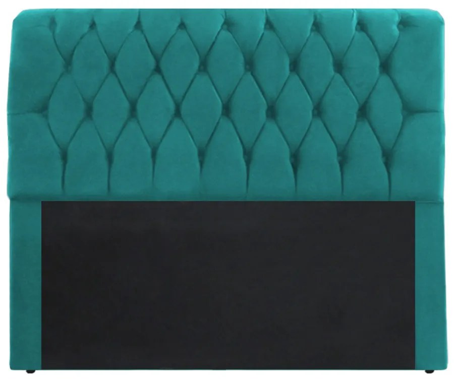 Cabeceira Marina para Cama Box Queen 1,60 m Estofada Suede Azul Tiffany