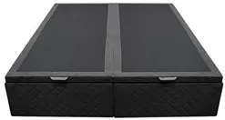 Base Box Baú para Cama Casal Queen 158x198cm Bipartido Liz S05 Suede B