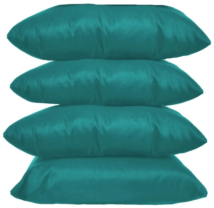Kit 4 Almofadas Decorativas 40x40 Tecido Suede Azul Tiffany