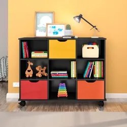 Nicho Organizador com Rodízios Toys 9 Gavetas Q01 Pto/Color - Mpozenat