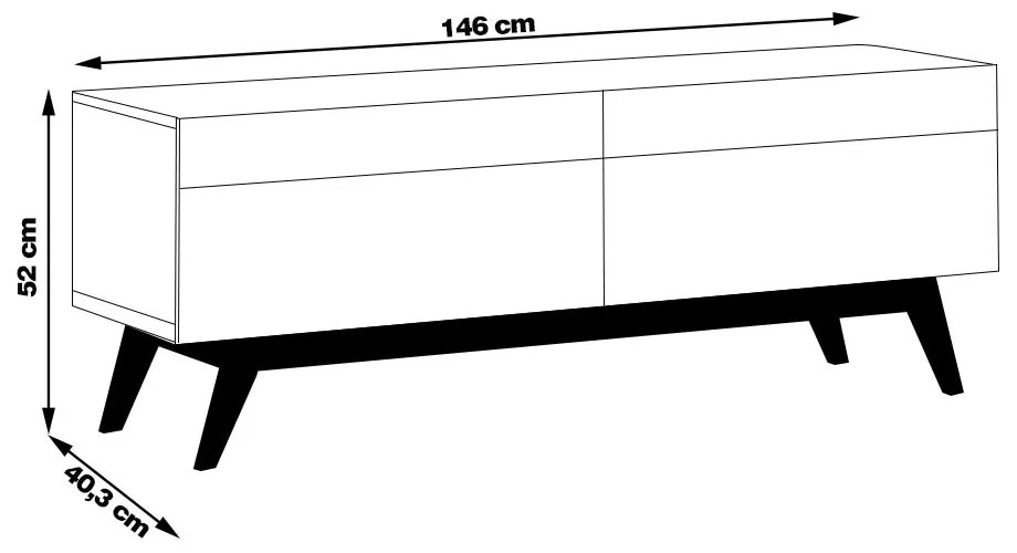 Rack Bancada 2 Gavetas 146cm Amy Branco Acetinado G29 - Gran Belo