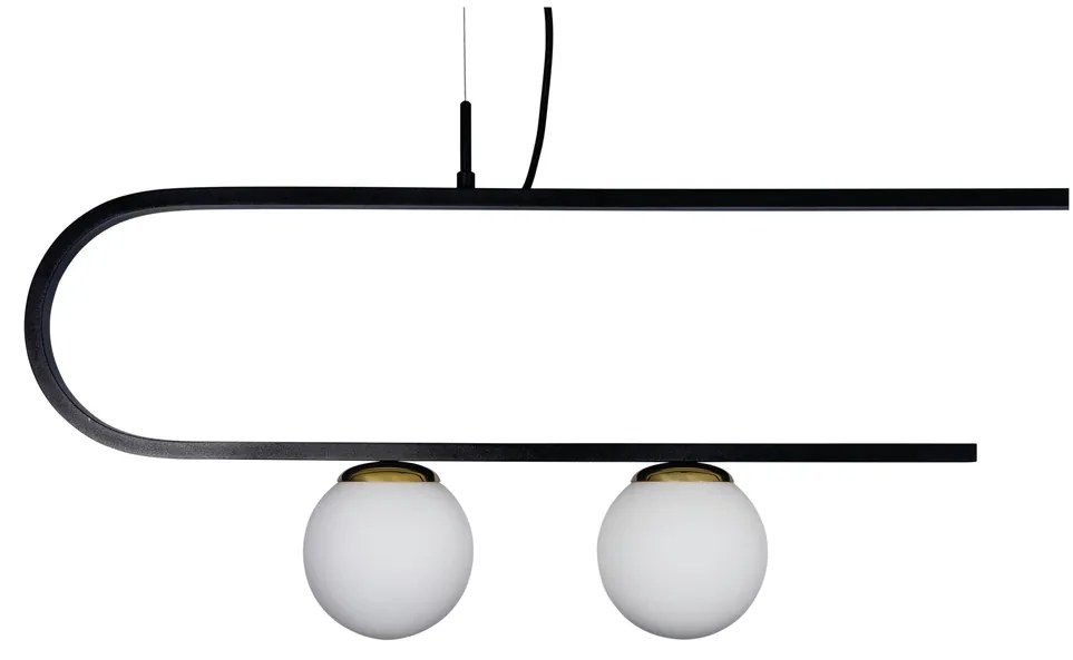Pendente Dama 150X30Cm 5Xg9 / Cabos Kevlar Cristal / Metal E Globo Ø12... (AZO-F / CB-V - Azul Oceano Fosco / Cobre Brilho Escovado, FOSCO)