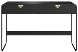 Escrivaninha Mesa com 2 Gavetas 125cm Mario Nero/Preto A10  - Mpozenat
