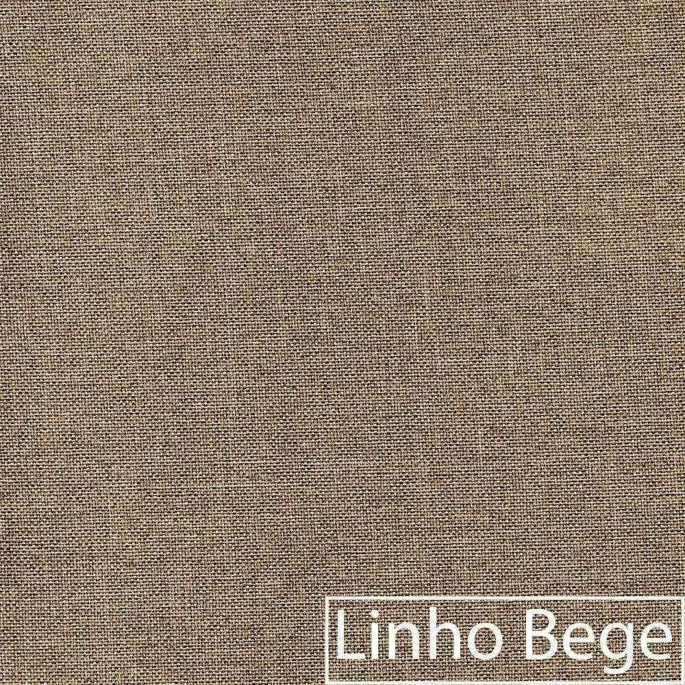 Kit Cabeceira e Calçadeira Veneza 100 cm Solteiro Linho Bege - ADJ Decor