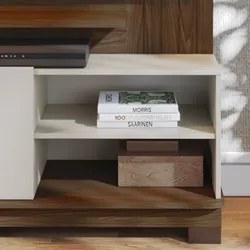 Estante Painel para TV 65 Pol Madrid C05 Amêndoa/Off White Matte - Mpo