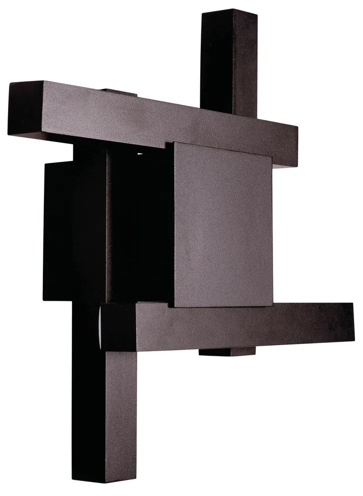 Plafon Lara 32X32Cm Led 24,4W Bivolt | Usina 19275/32 (MR-T - Marrom Texturizado, 4000k)