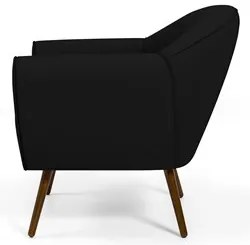 Poltrona Decorativa Nina Corano C-05 com Pés Palito Castanho - Domi