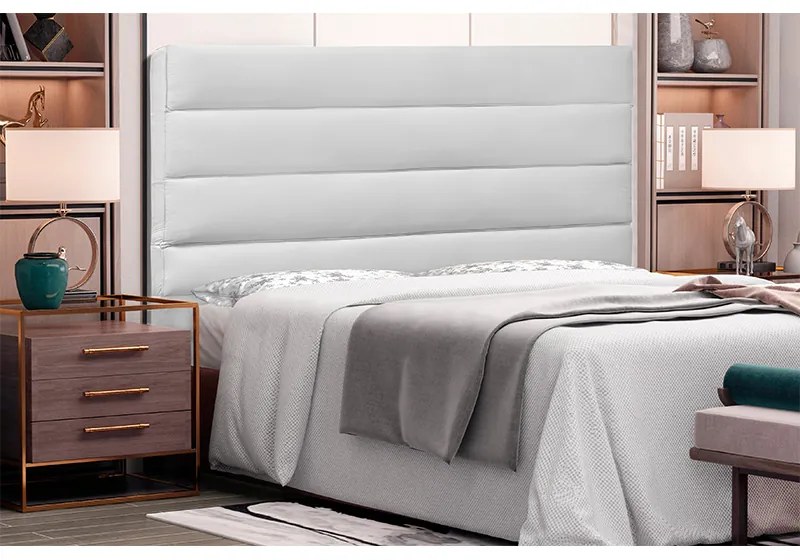 Cabeceira Cama Box Solteiro 90cm La Italiana Corano Branco - Sheep Estofados - Branco