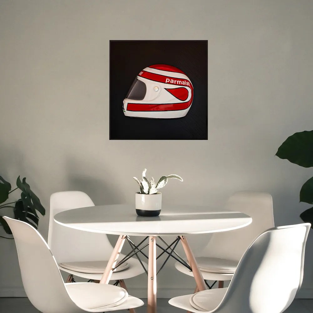 Quadro 3D Decorativo Helmet NP BT52 Branco G53 - Gran Belo