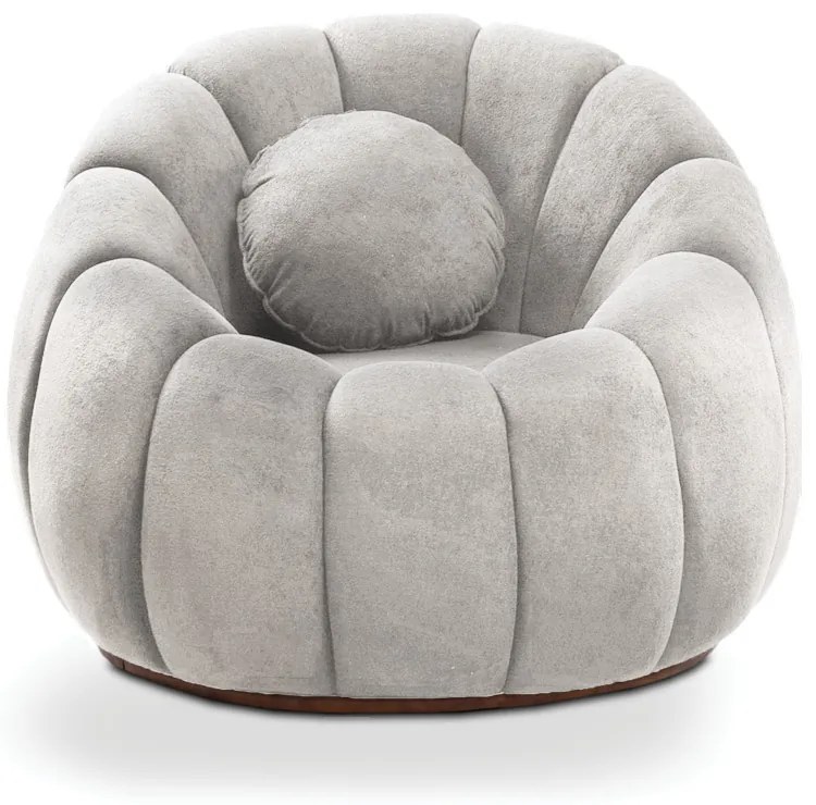 Poltrona Decorativa Orgânica Fixa Cloud Bouclê E03 - D'Rossi - Azul Turquesa