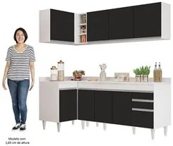 Armário de Cozinha Modulado de Canto Direito 4 Peças CP41 Balcão com T