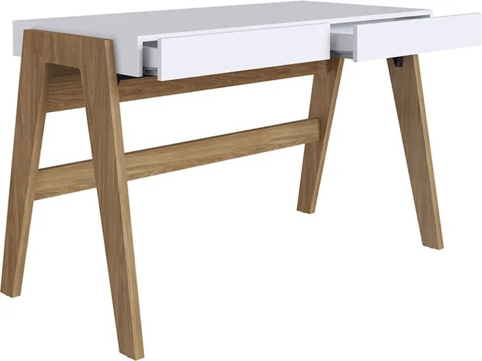 Escrivaninha Trend com 02 Gavetas Hanover e Off White A05 - D'Rossi