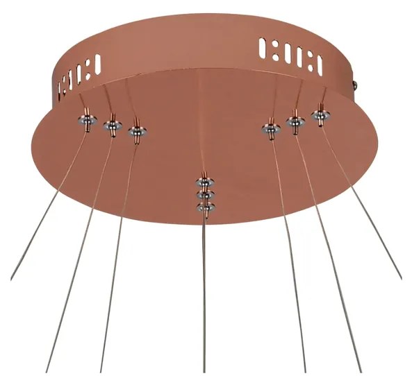 Pendente Birdie Aros Ø80X2Cm / Ø60X2Cm / Ø40X2Cm Led 39W 3000K Bivolt... (Cobre)