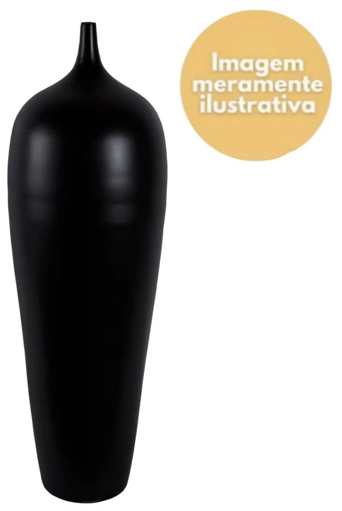 Vaso Garrafa P Decorativo em Cerâmica - Retrô Cinza Fosco