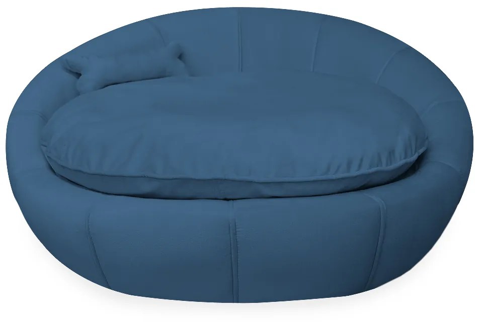 Cama Pet Ariel para Cães e Gatos Almofadada Veludo Cores - Azul Marinho